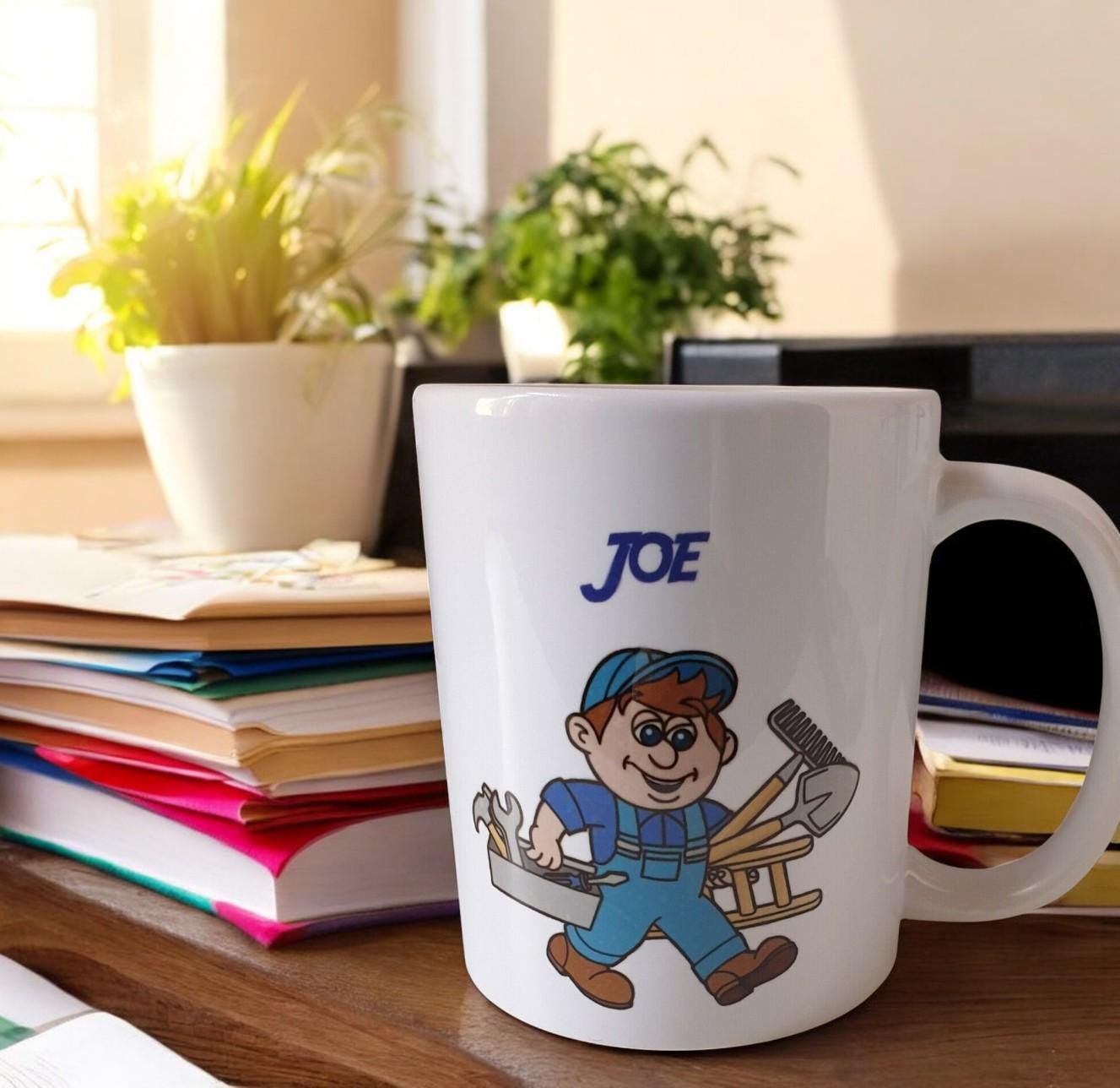 Personalised Maintenance Mug – Handy Man Gift, Choice of White or Black High Gloss, Custom Name