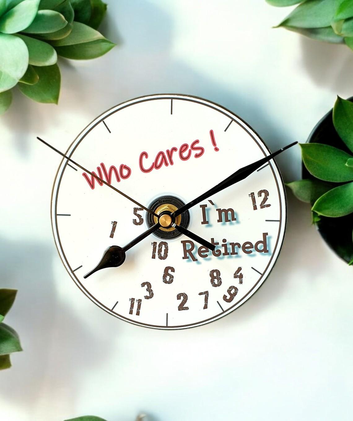 Retirement CD wall clock – unique upcycled clock, boxed gift for retirees