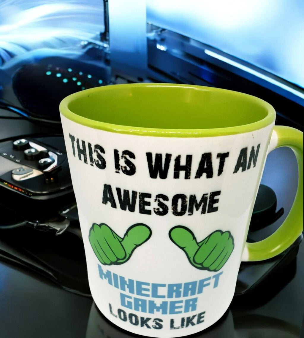 gamer mug. Awesome gamer. Steve birthday gift, fun novelty. Stocking filler. Awesome gamer.