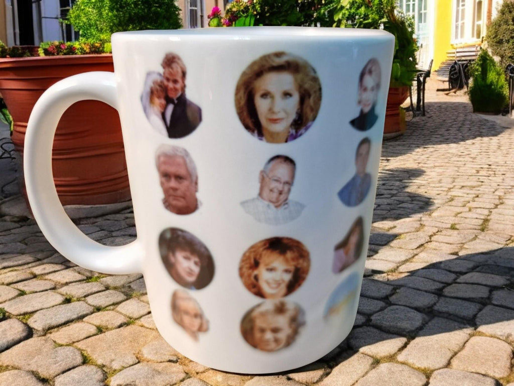 Neighbours mug featuring Kylie and Jason, “Especially for You 1985–2022” design – perfect Secret Santa or Christmas office gift