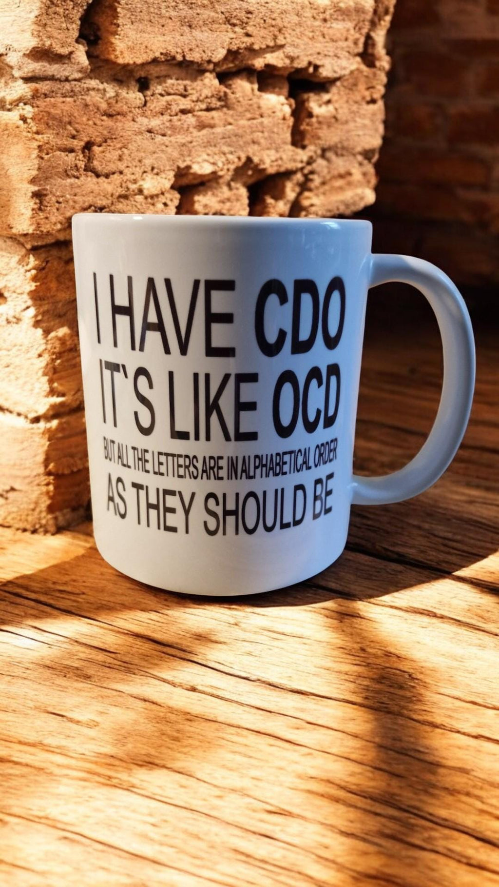OCD mug | Funny gifts | Secret santa | Fun | Prank mug with free badge