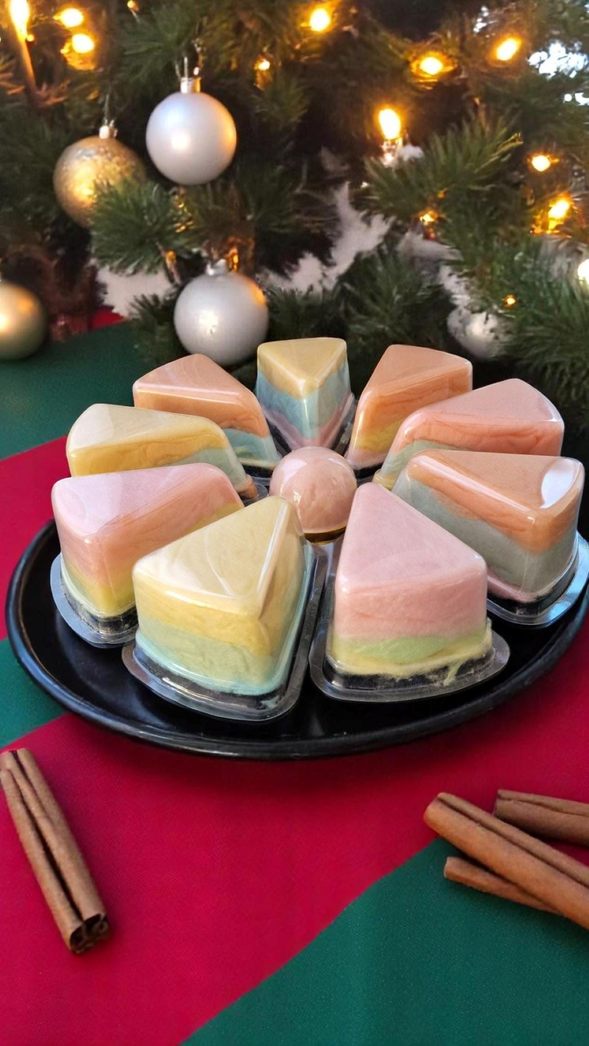 Candy Floss Celebration Cake – 10 Individual Flavoured Wedges with Centre Dome – Birthday, Baby Shower, Wedding, Party Treat