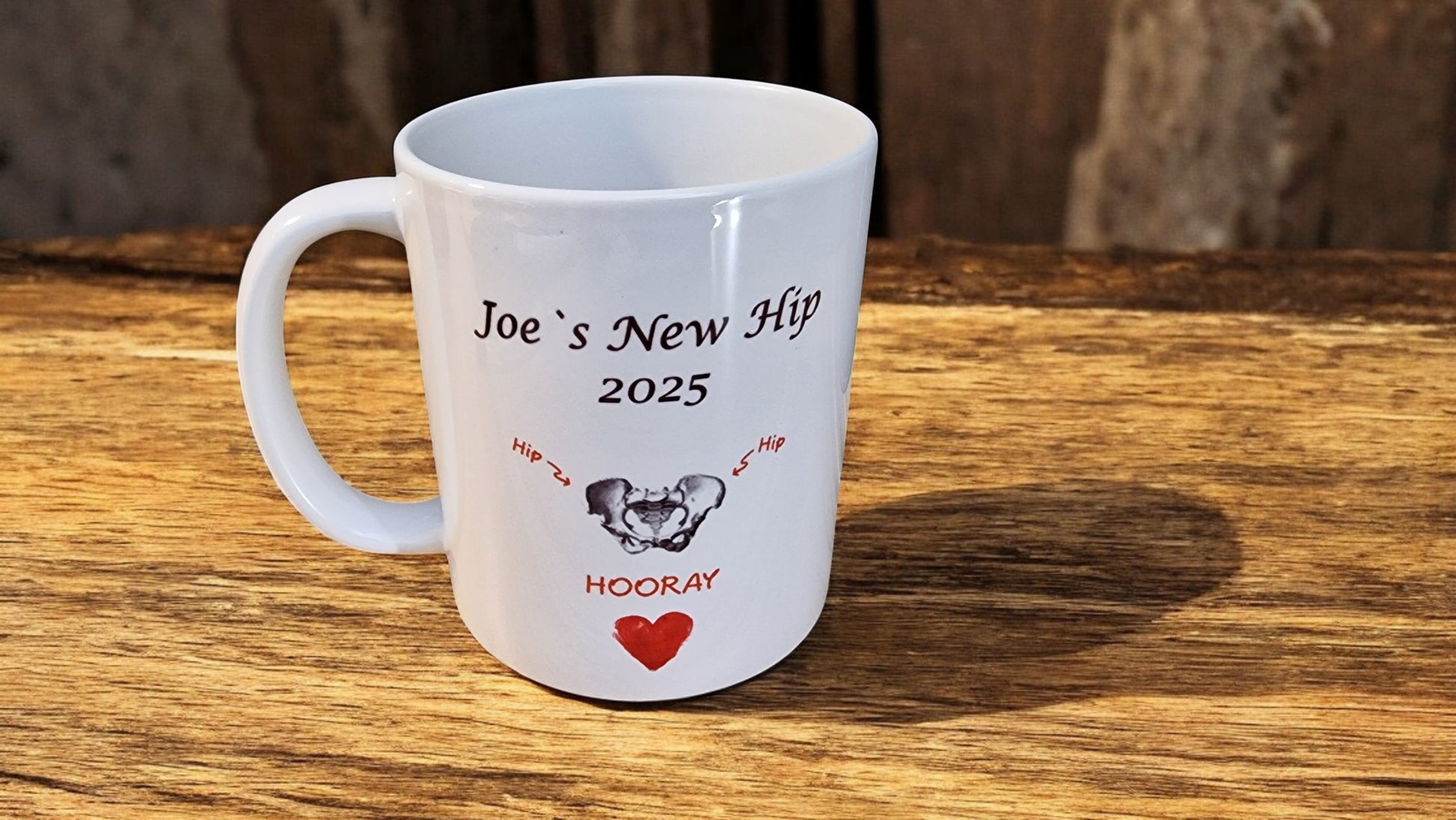 Get Well Soon Mug For Broken Hip & Surgery, Personalised Mug. funny gifts Horse and zebra leg