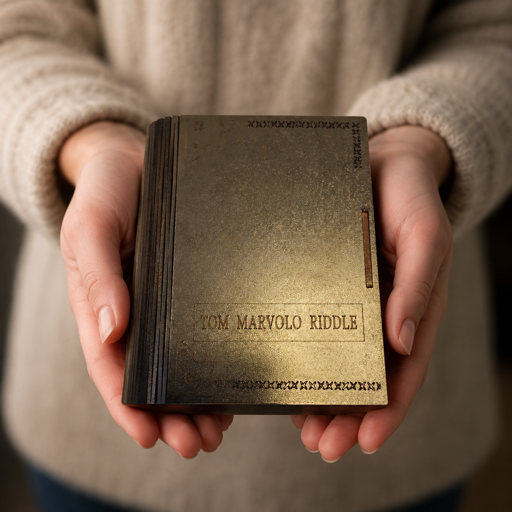 Tom Riddle Diary Inspired Wooden Keepsake Box | Handmade Wizarding Inspired Secret Storage Book