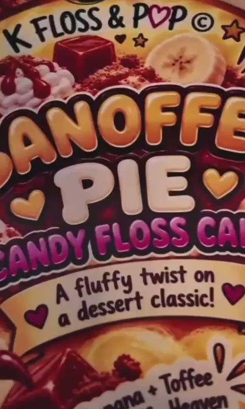 Banoffee Pie Candy Floss Cake | A Fun & Fluffy Twist on a Birthday Cake!
