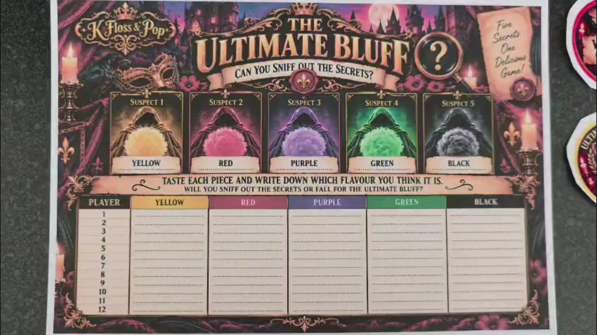 The Ultimate Bluff | Mystery Candy Floss Tear & Share Cake & Party Game TRUST NO ONE... NOT EVEN YOUR TASTE BUDS!