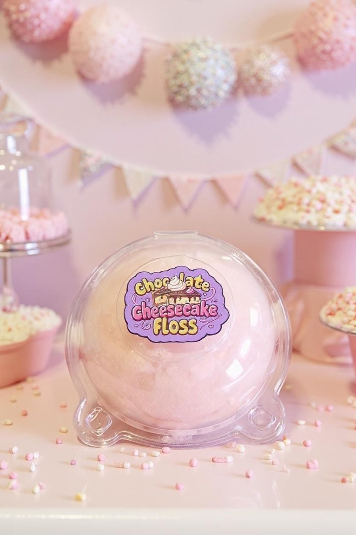 Chocolate Cheesecake Floss Cake without the allergens