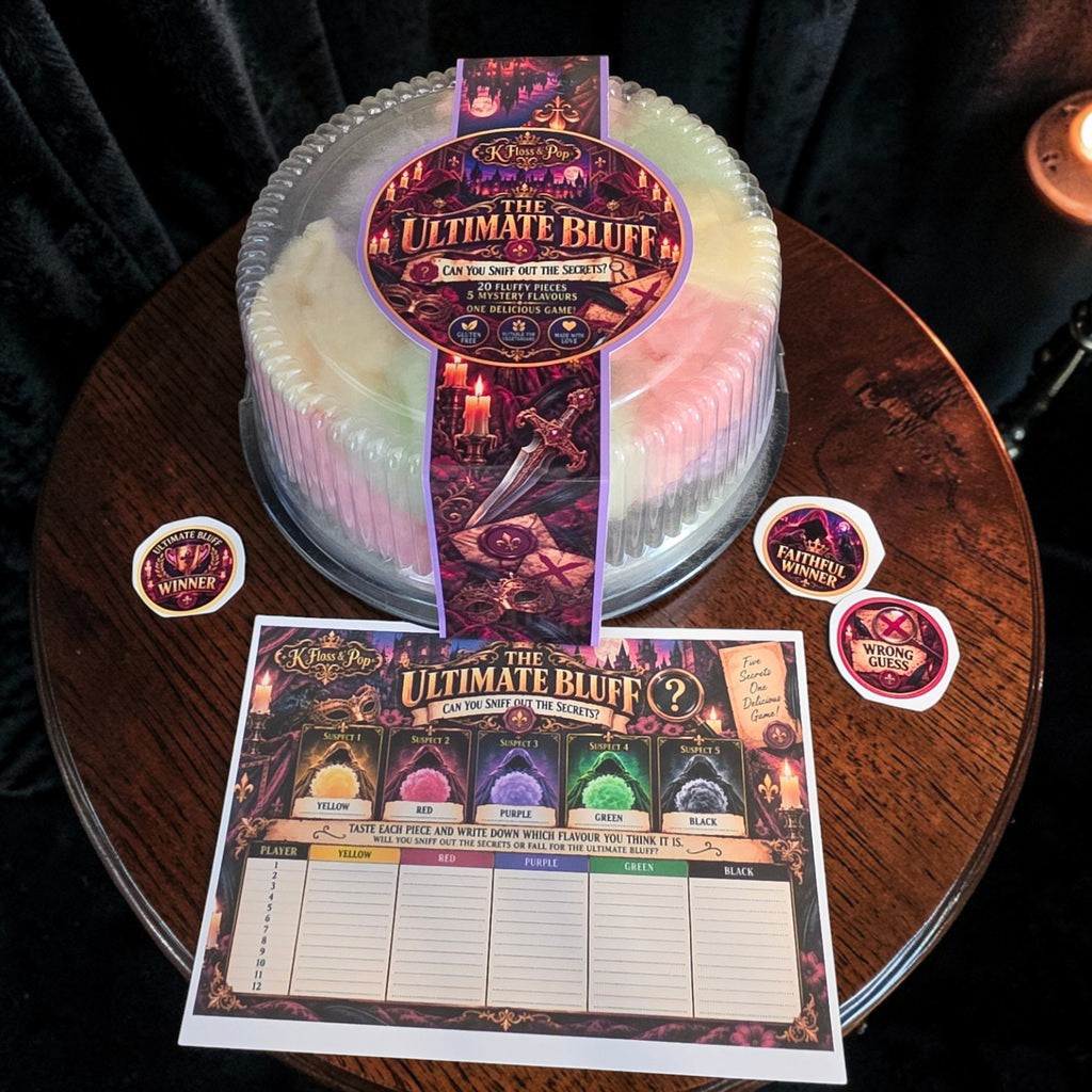 The Ultimate Bluff | Mystery Candy Floss Tear & Share Cake & Party Game TRUST NO ONE... NOT EVEN YOUR TASTE BUDS!