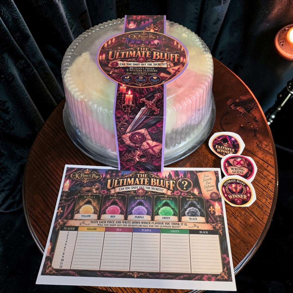The Ultimate Bluff | Mystery Candy Floss Tear & Share Cake & Party Game TRUST NO ONE... NOT EVEN YOUR TASTE BUDS!