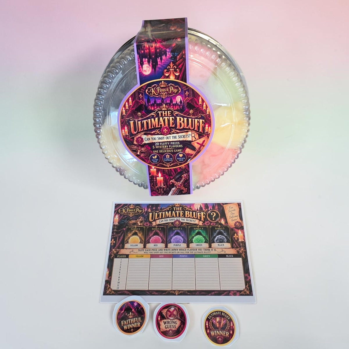 The Ultimate Bluff | Mystery Candy Floss Tear & Share Cake & Party Game TRUST NO ONE... NOT EVEN YOUR TASTE BUDS!