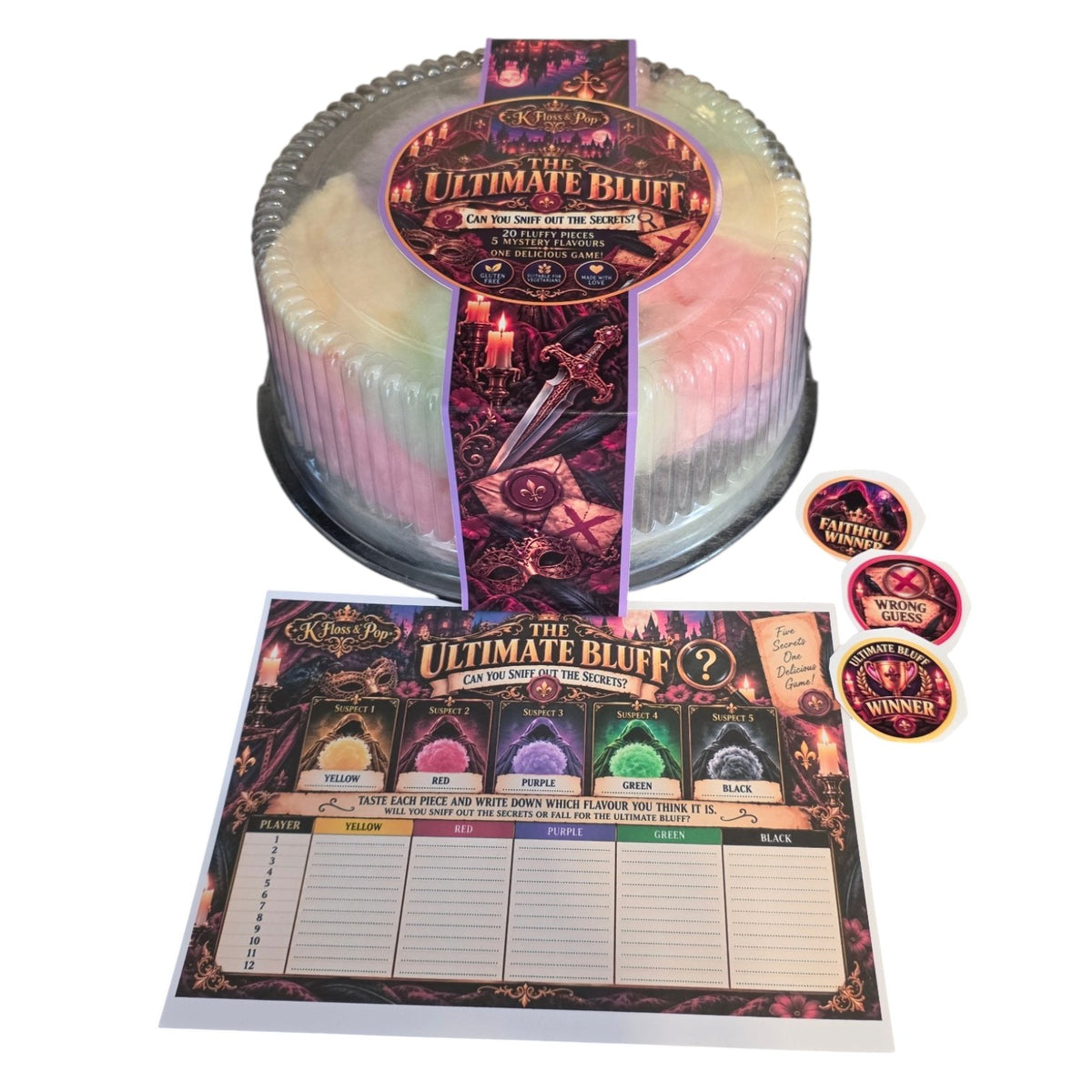 The Ultimate Bluff | Mystery Candy Floss Tear & Share Cake & Party Game TRUST NO ONE... NOT EVEN YOUR TASTE BUDS!