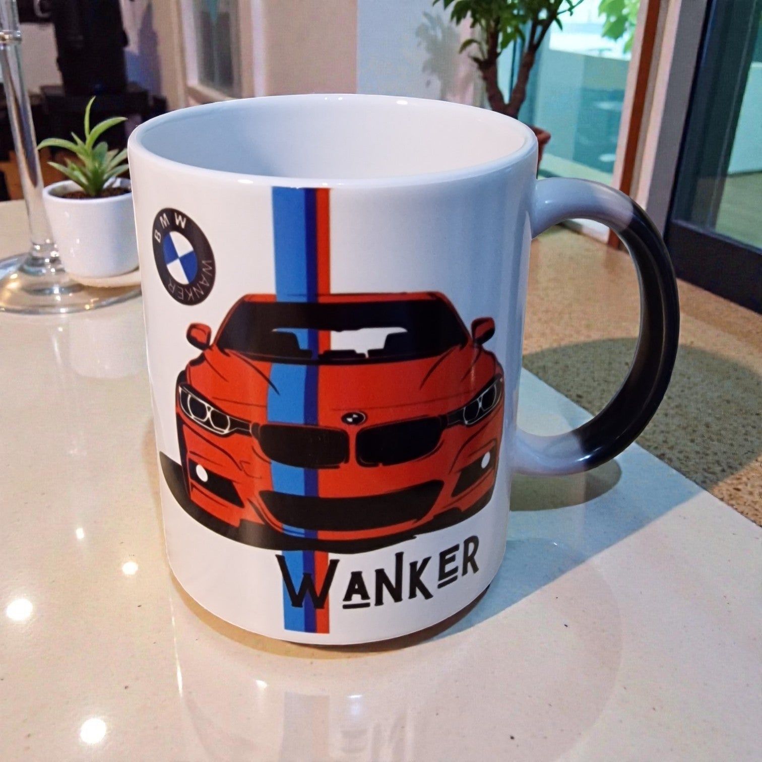 Fun BMW Wanker Colour Change Mug – Red Car | Just Passed | WOW Series 3 | 11oz Gift