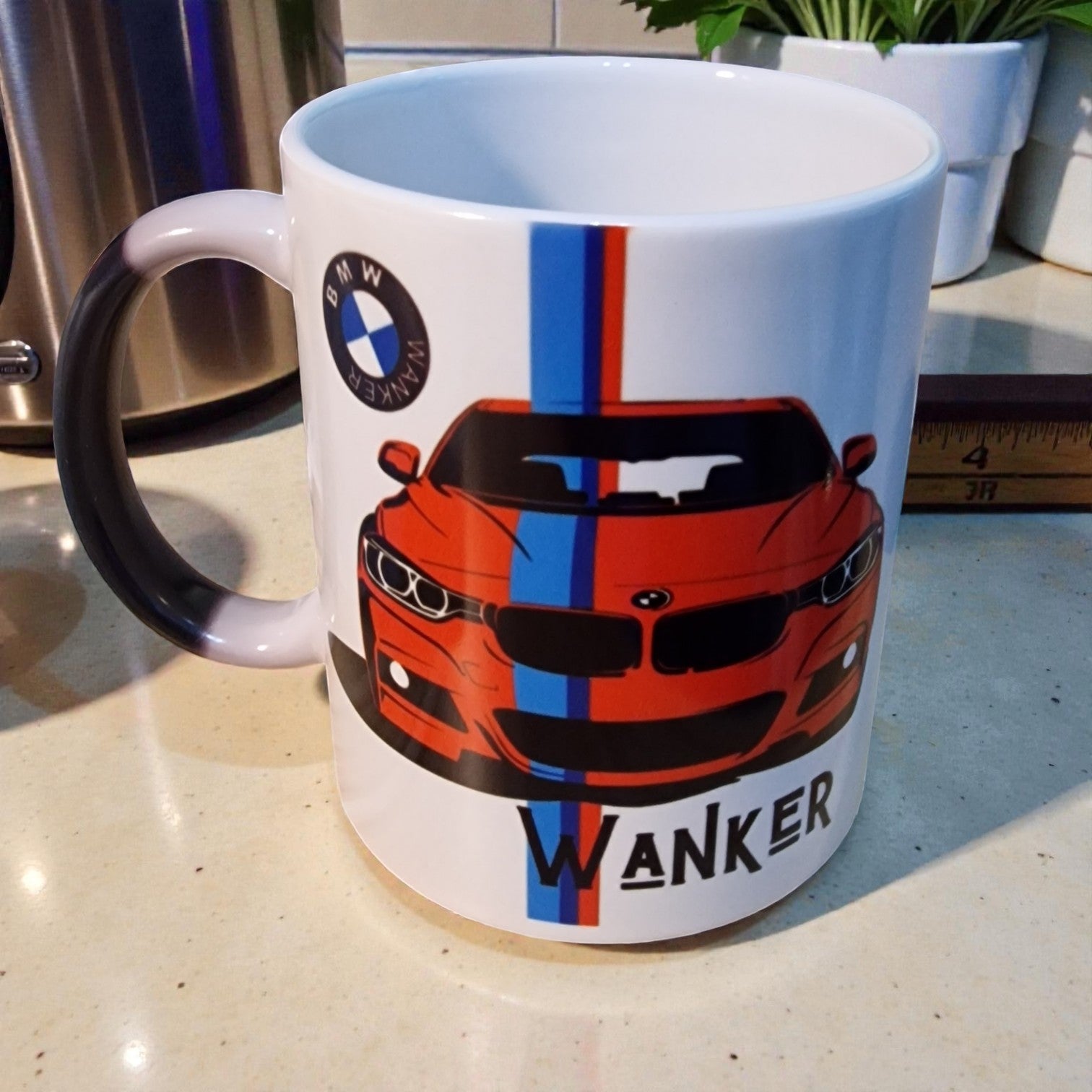 Fun BMW Wanker Colour Change Mug – Red Car | Just Passed | WOW Series 3 | 11oz Gift